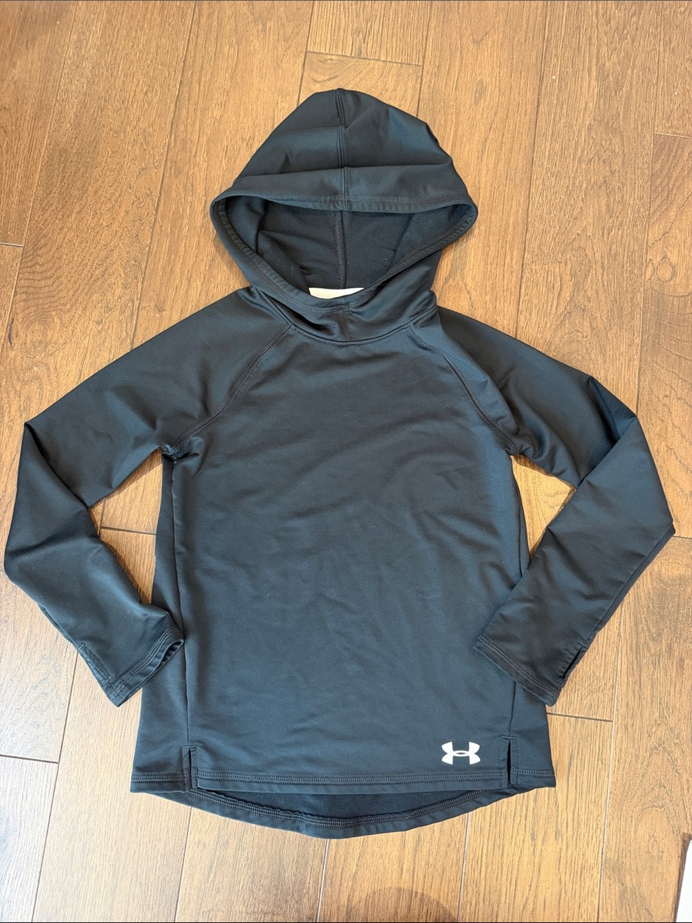 Under Armour Black Kids' Hooded Performance Sweatshirt Size Small - C26-065